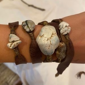 Leather wrap bracelet